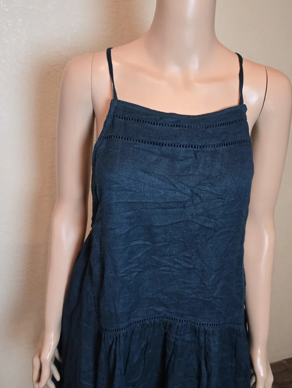 FREE PEOPLE SKIPPING STONES TUNIC DRESS IN THUNDER BLUE SIZE MEDIUM
